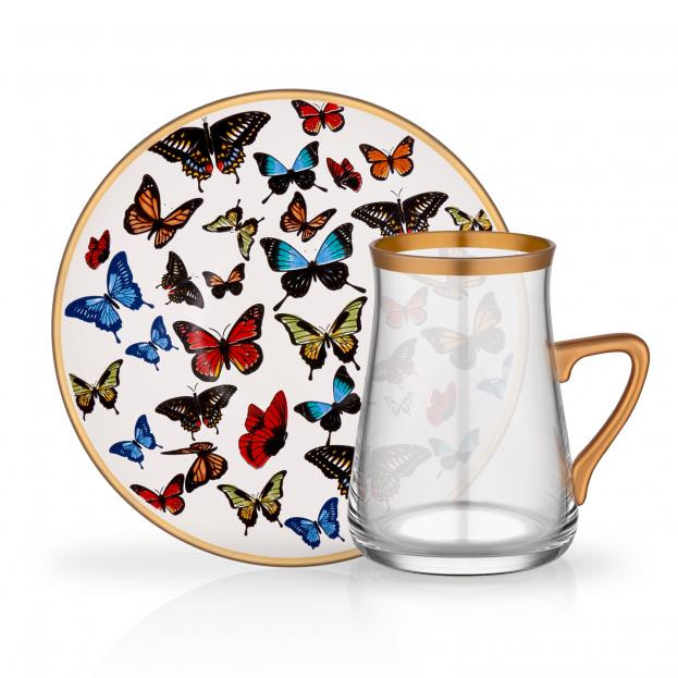 TARABYA HANDLE TEA ST 6 PIECE BUTTERFLY